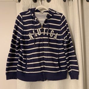 Nautica hoodie with zip front